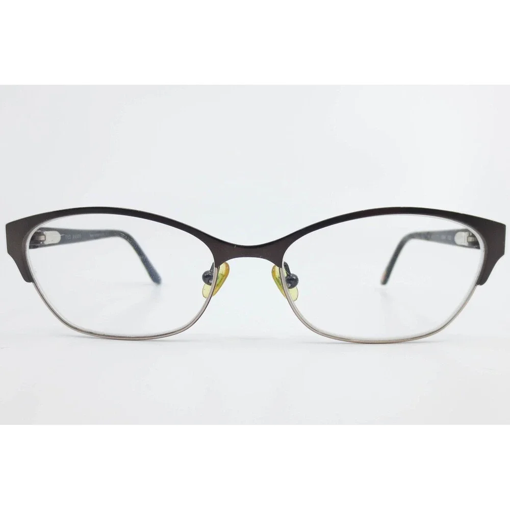 Ted Baker B240 GRY Eyeglasses Grey Floral Cat Eye Semi Rimless Frame 51-15-135
